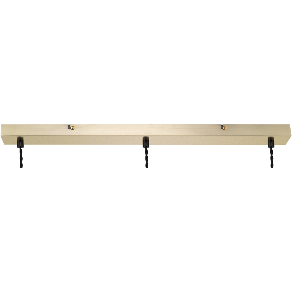 Cosylyte Clayton Brushed Brass Ribbed Glass 3 Light Bar Pendant Light Image 6