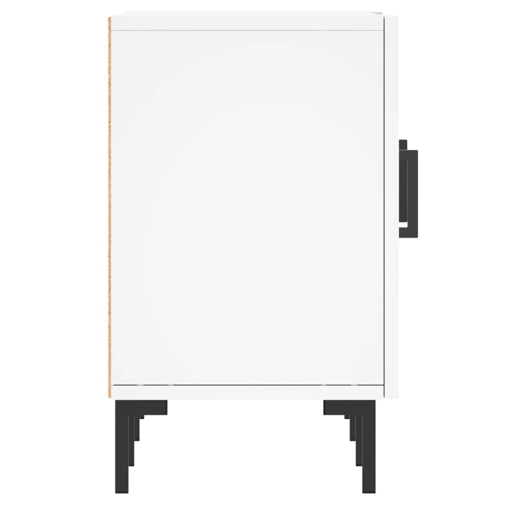 vidaXL 2 Door 2 Shelf White TV Cabinet Image 7
