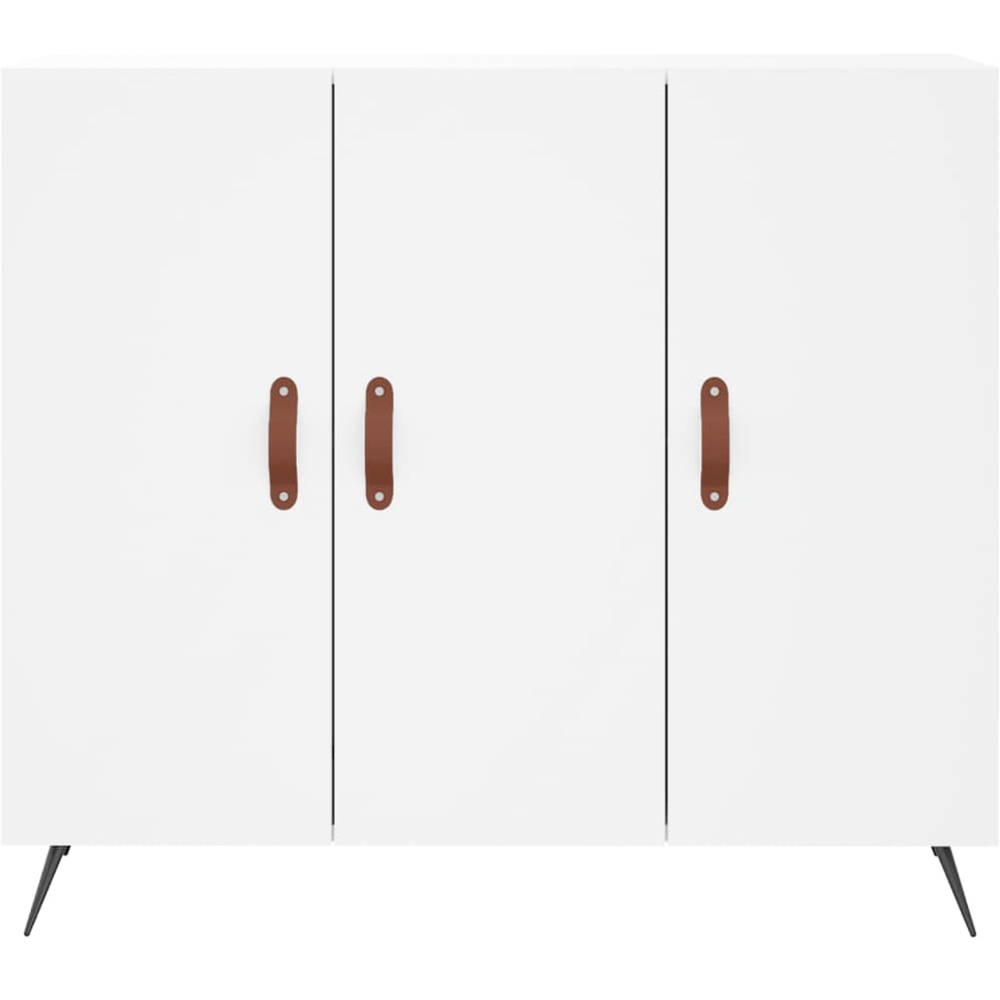 vidaXL 3 Door White Sideboard Image 6