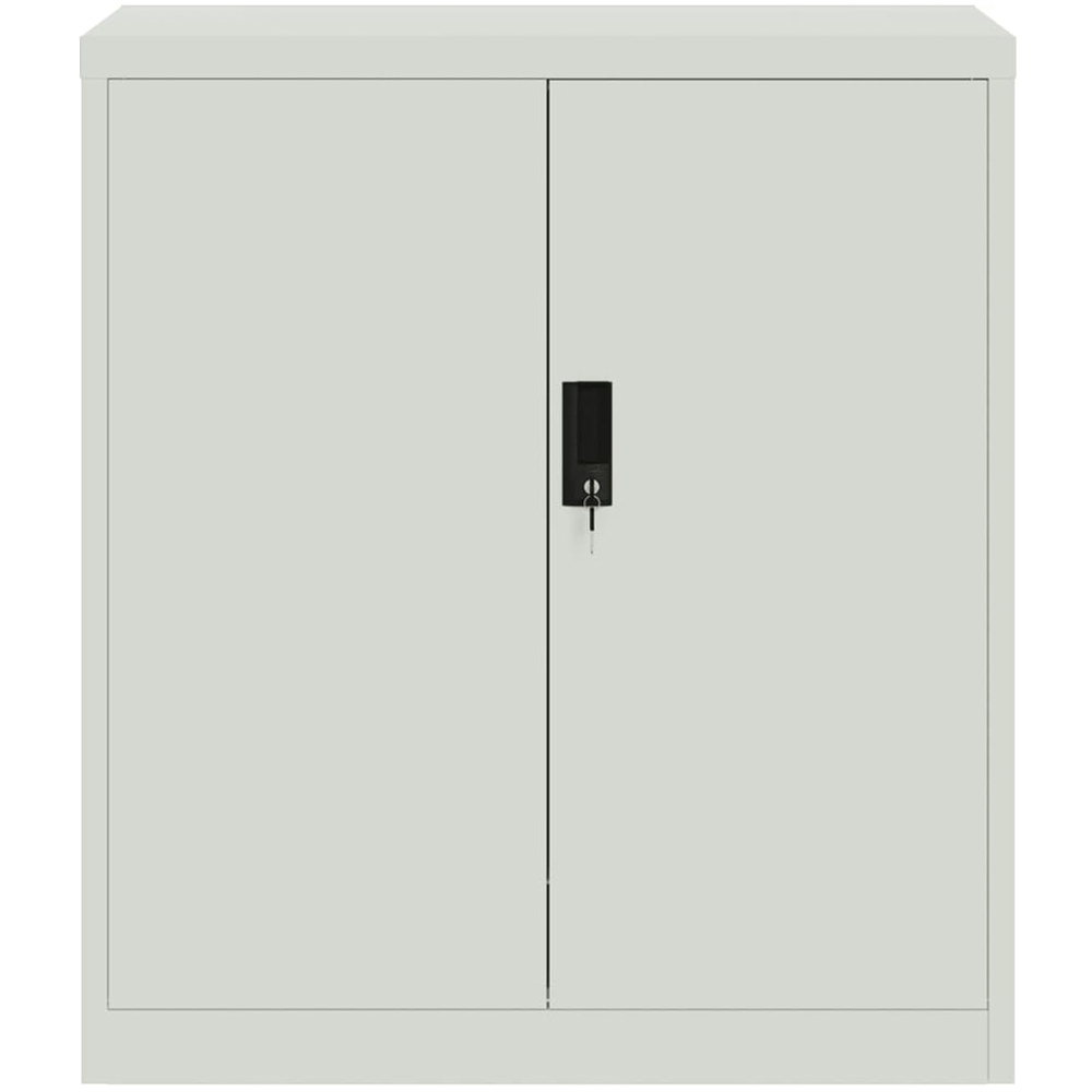 vidaXL 2 Door Light Grey Steel File Cabinet Image 3