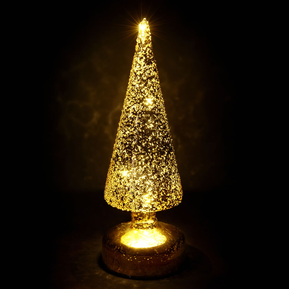 Wilko Medium Country Christmas LED Copper Tree Ornament Image 2
