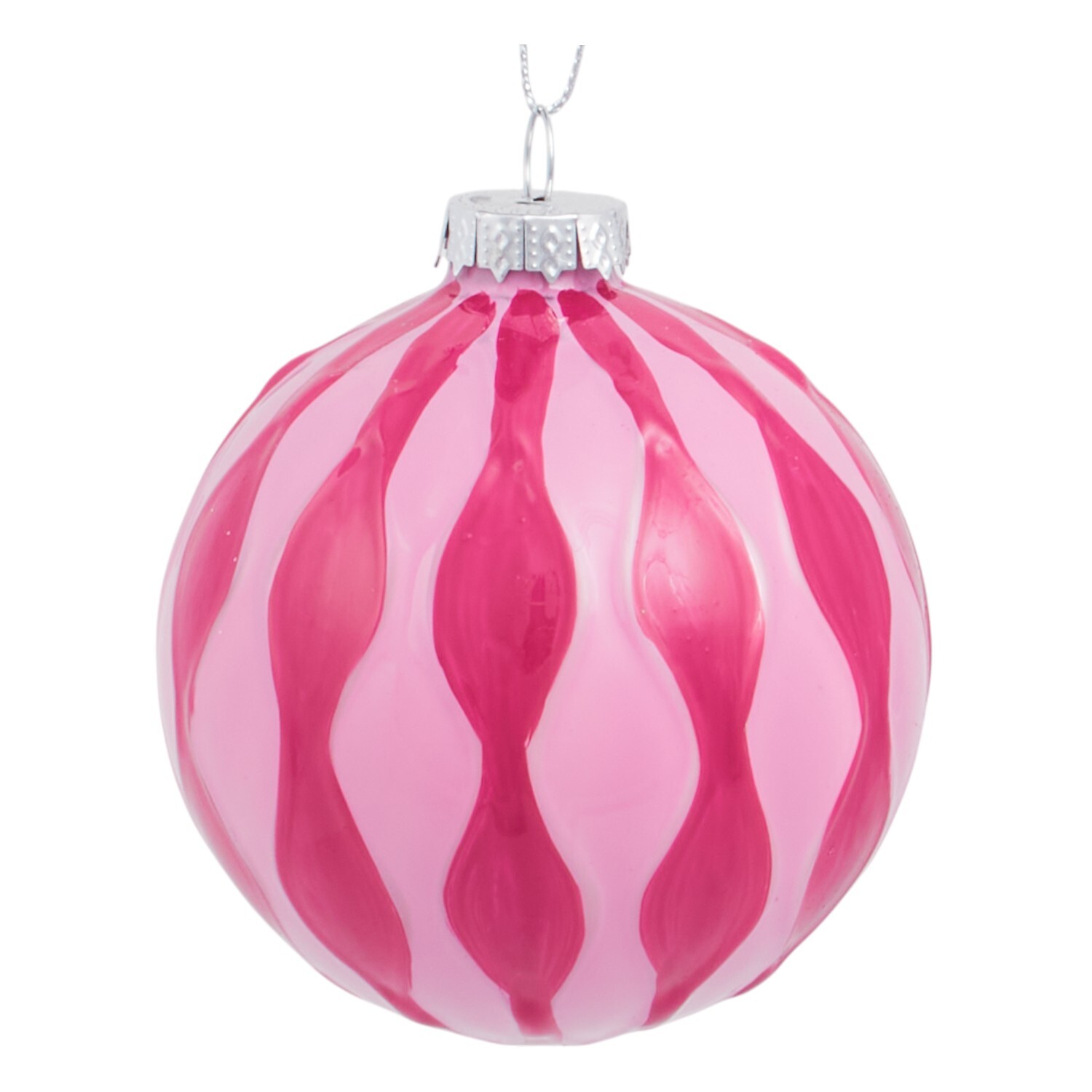 Two Tone Pink Geometric Bauble Image 2