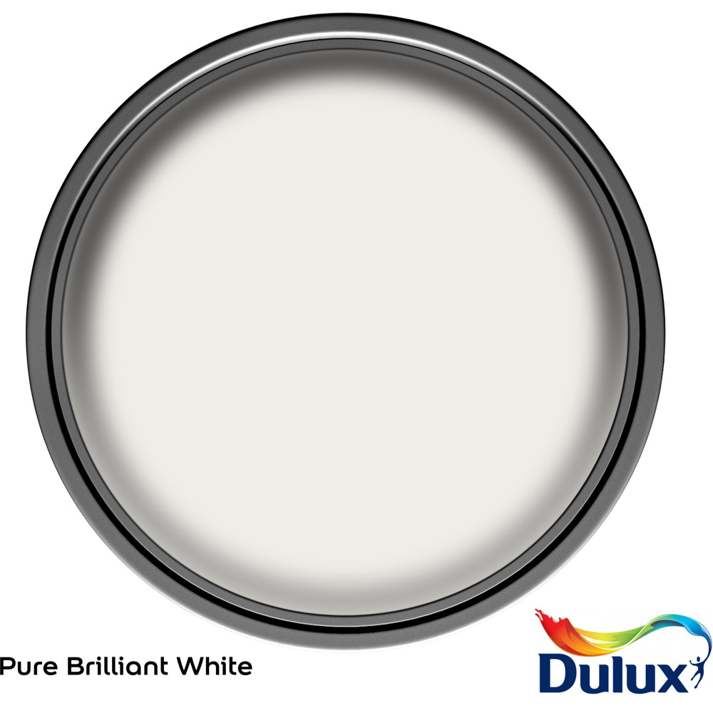 Dulux Walls & Ceilings Pure Brilliant White Matt Emulsion Paint 5L Image 3
