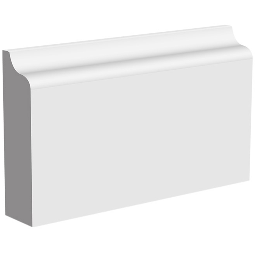 National Skirting White Jive Primed Skirting Board 18mm 70 x 3040mm Image 1