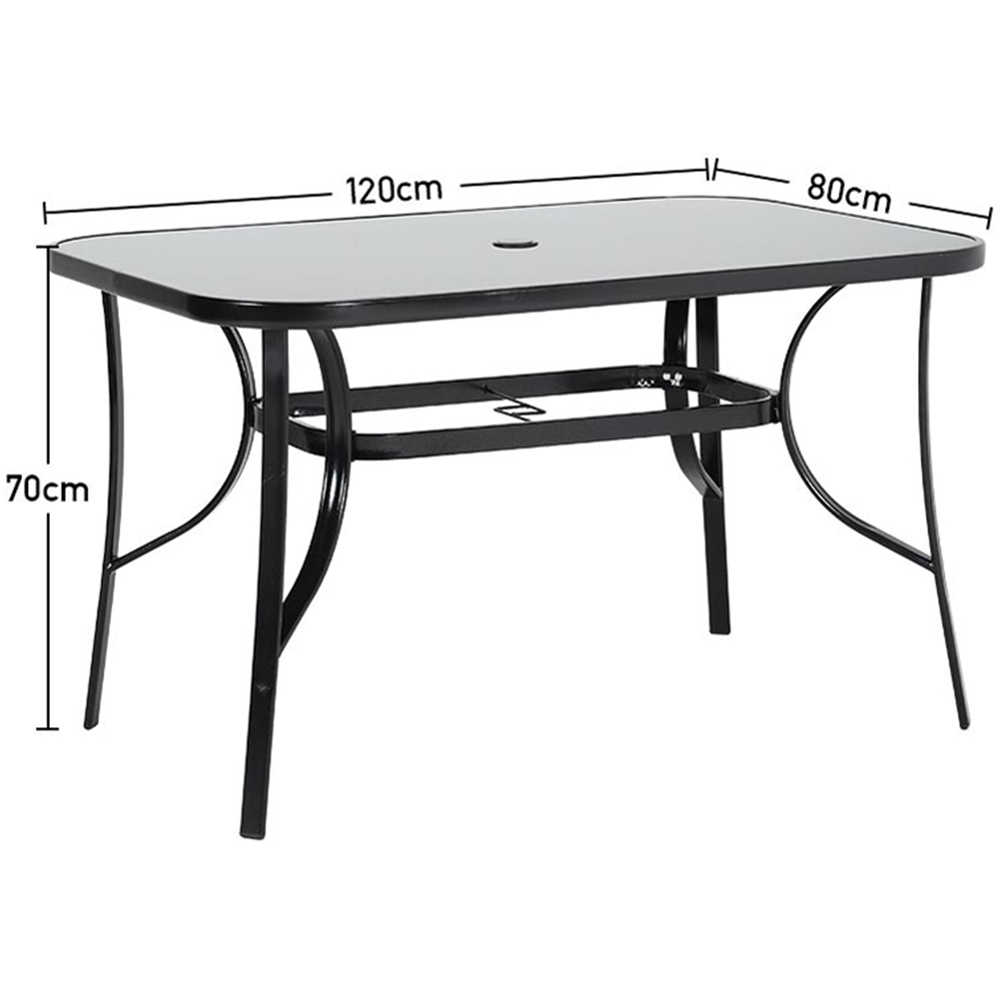 Living and Home Foldable 2 Seater Black Dining Set Image 7
