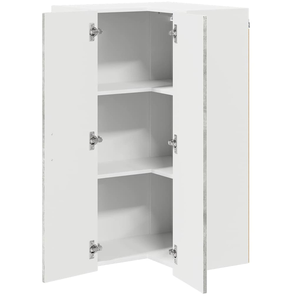 vidaXL 2 Door Concrete Grey Kitchen Wall Corner Cabinet Image 5