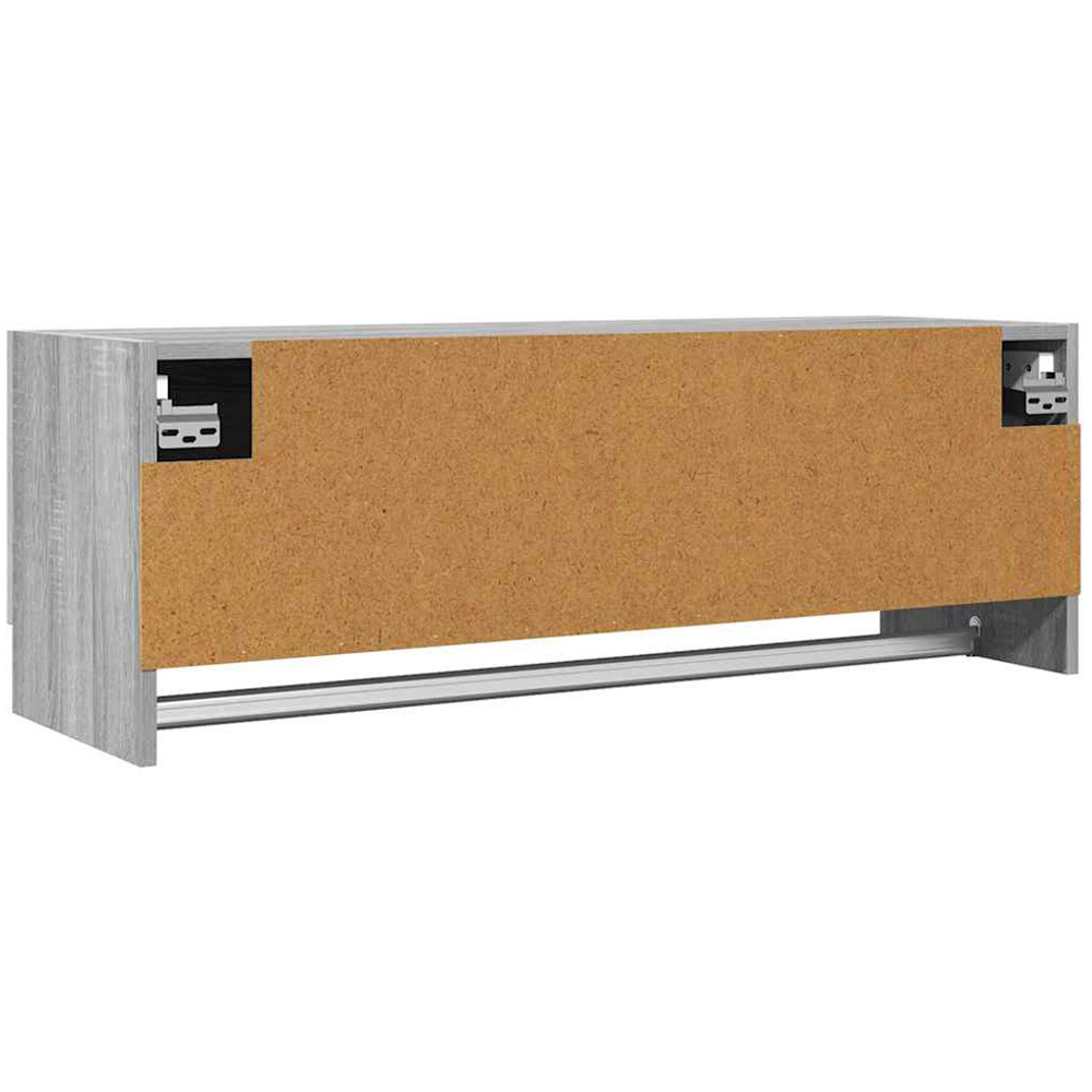 vidaXL Single Flap Door Grey Sonoma Wardrobe with Hanger Bar Image 7