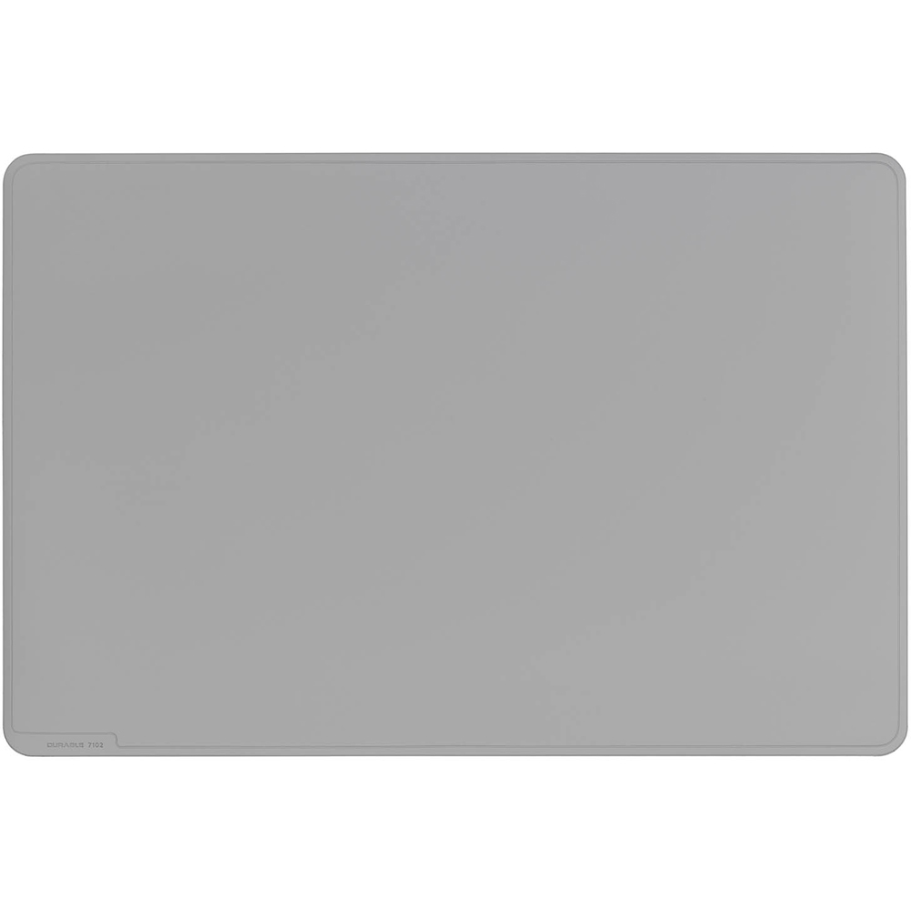 Durable Grey Smooth Non-Slip Desk Mat 53 x 40cm Image 1