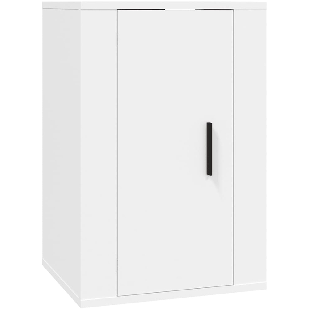 vidaXL Single Door White Wall Mounted TV Cabinet Set of 2 Image 4