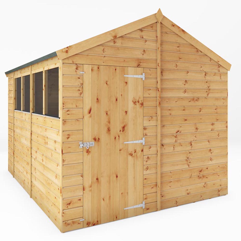 Mercia 10 x 8ft Shiplap Apex Wooden Shed Image 1