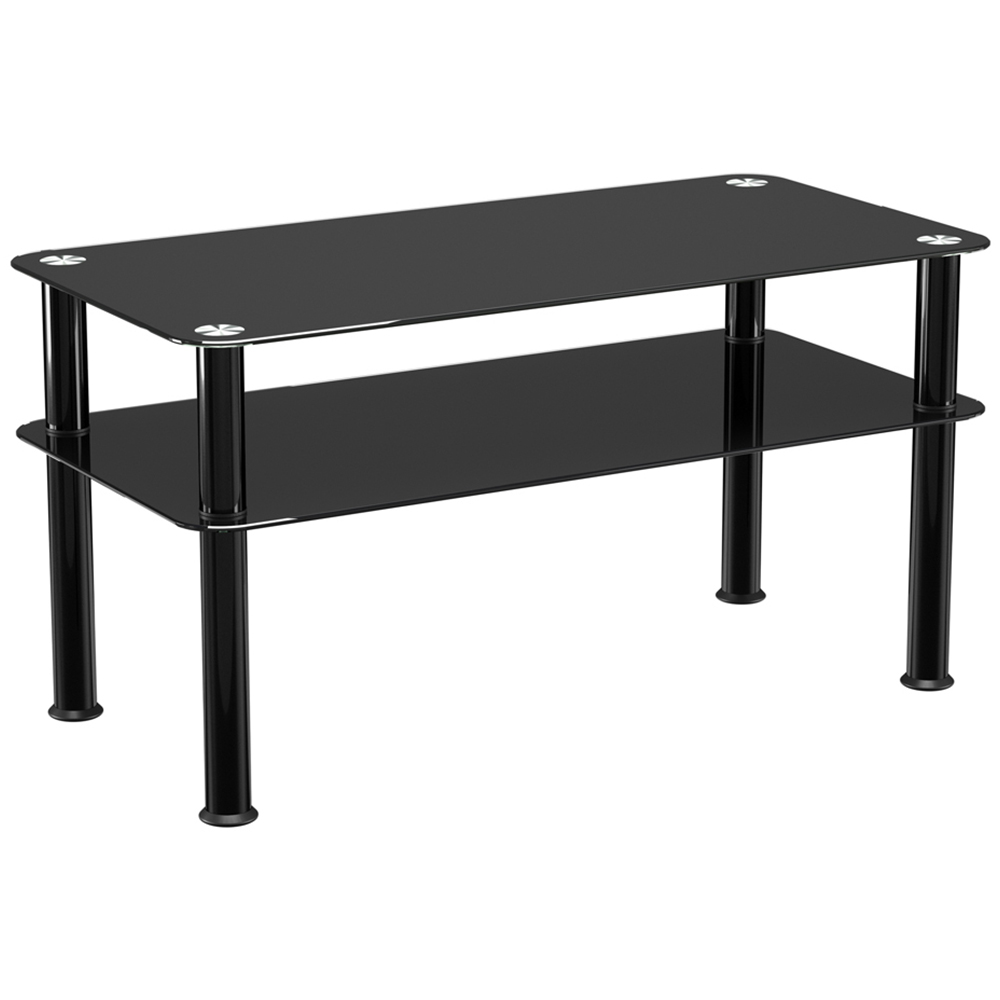 AVF Classic Black Glass Coffee Table Image 2