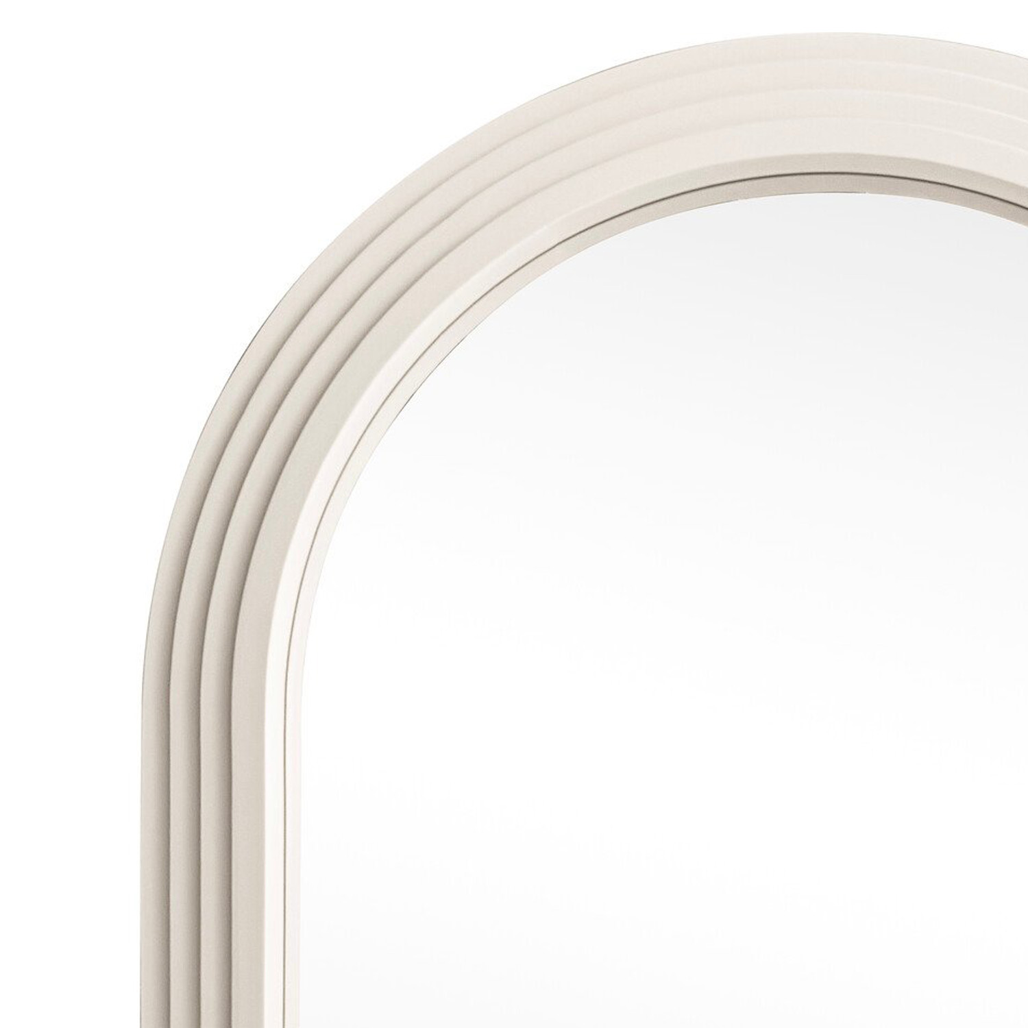 Evie Ridged Arch Lean To Mirror - Cream / 90cm Image 5