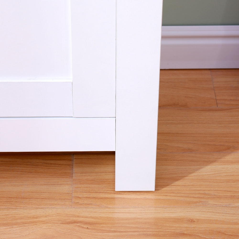 FurnitureHMD 2 Door 2 Drawer White and Oak Effect Wooden Sideboard Image 6