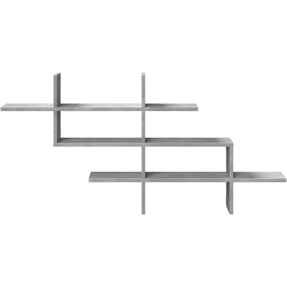vidaXL 8 Shelf Concrete Grey Wall Shelf Image 3