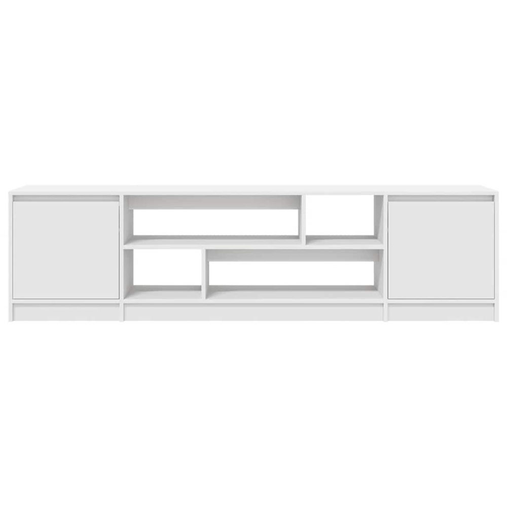 vidaXL 2 Door 4 Shelf White TV Cabinet Image 5