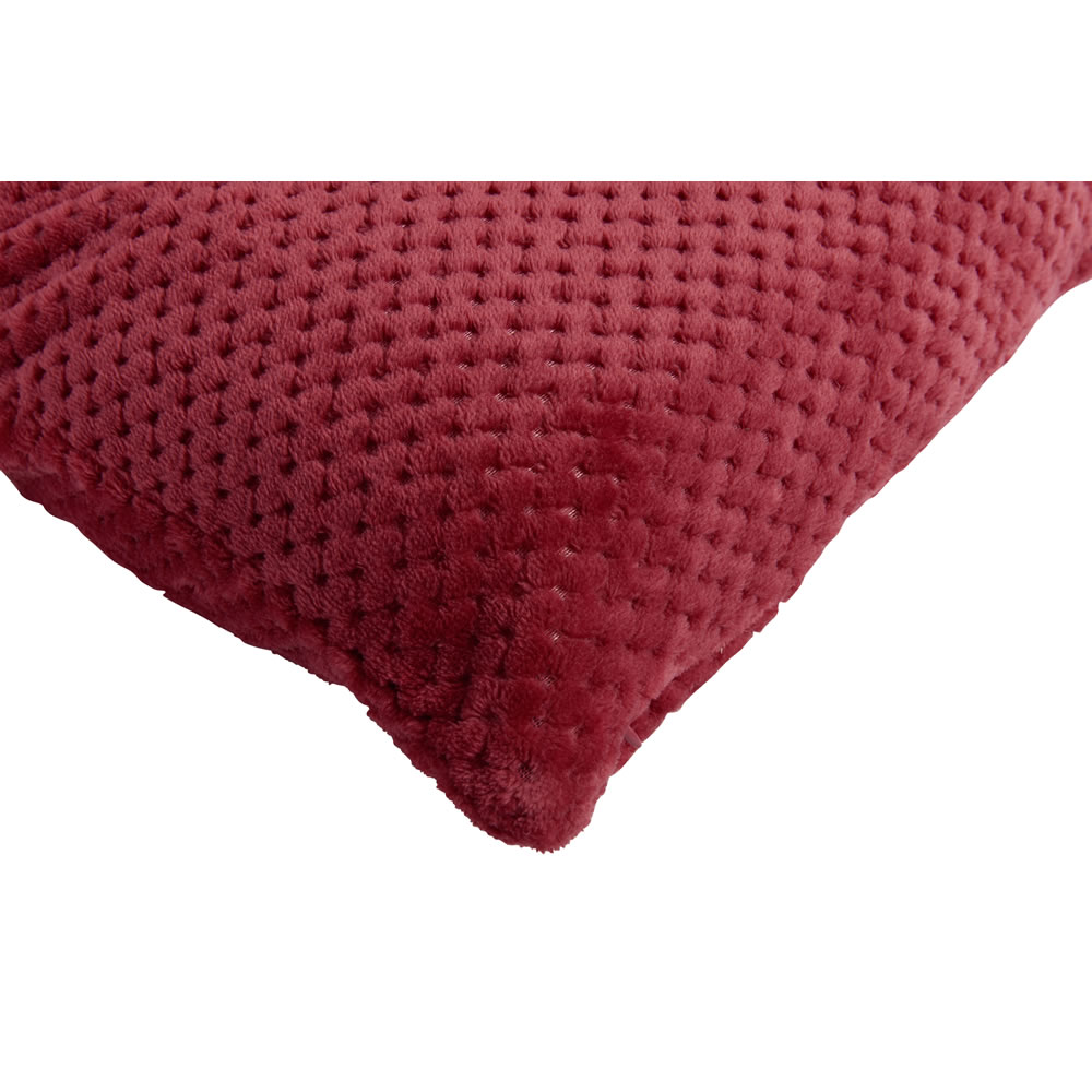 Wilko Red Jumbo Cushion 55 x 55cm Wilko