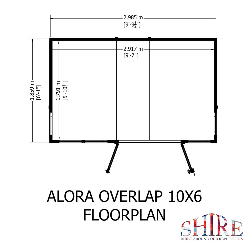 Shire GB Alora 10 x 6ft Pent Overlap Summerhouse Image 8