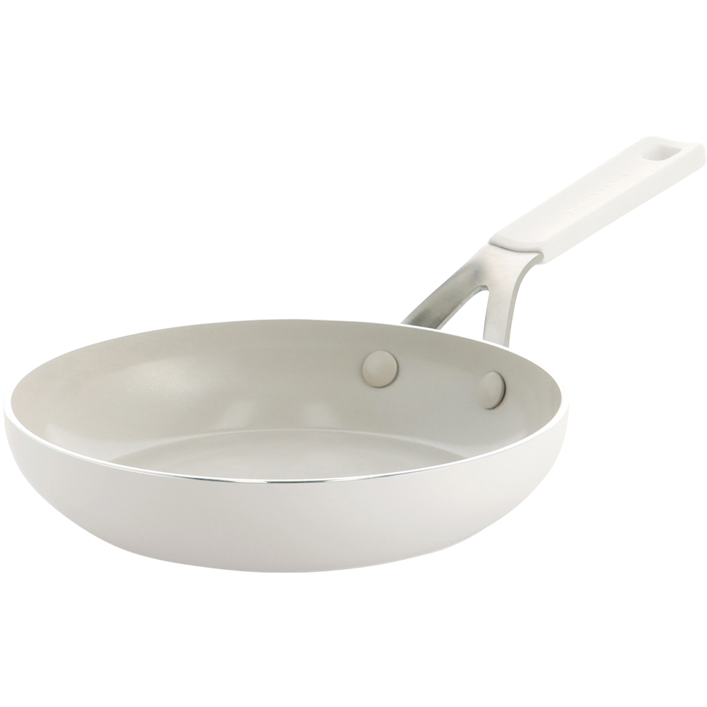 KitchenAid 20cm Porcelain White Coloured Aluminium Frying Pan Image 1