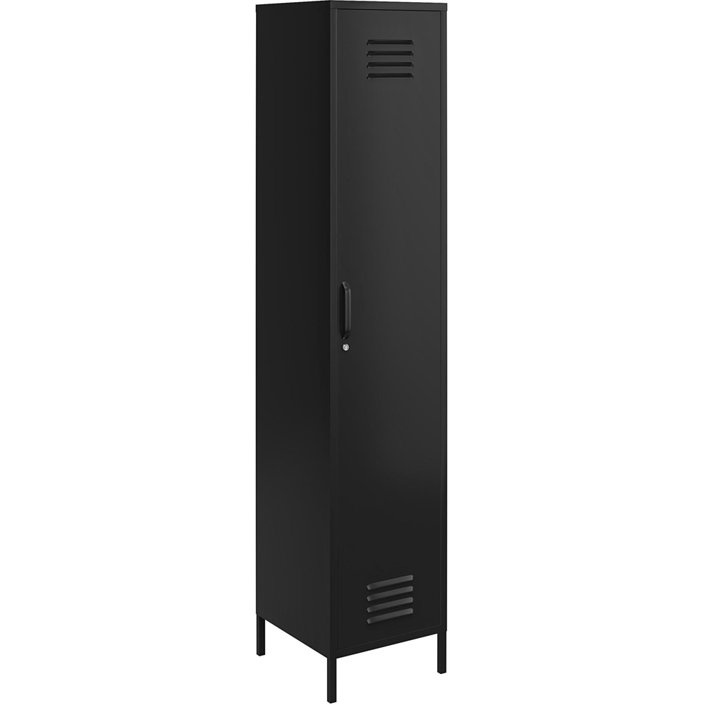 Dorel Mission District Single Door Black Storage Cabinet Image 2