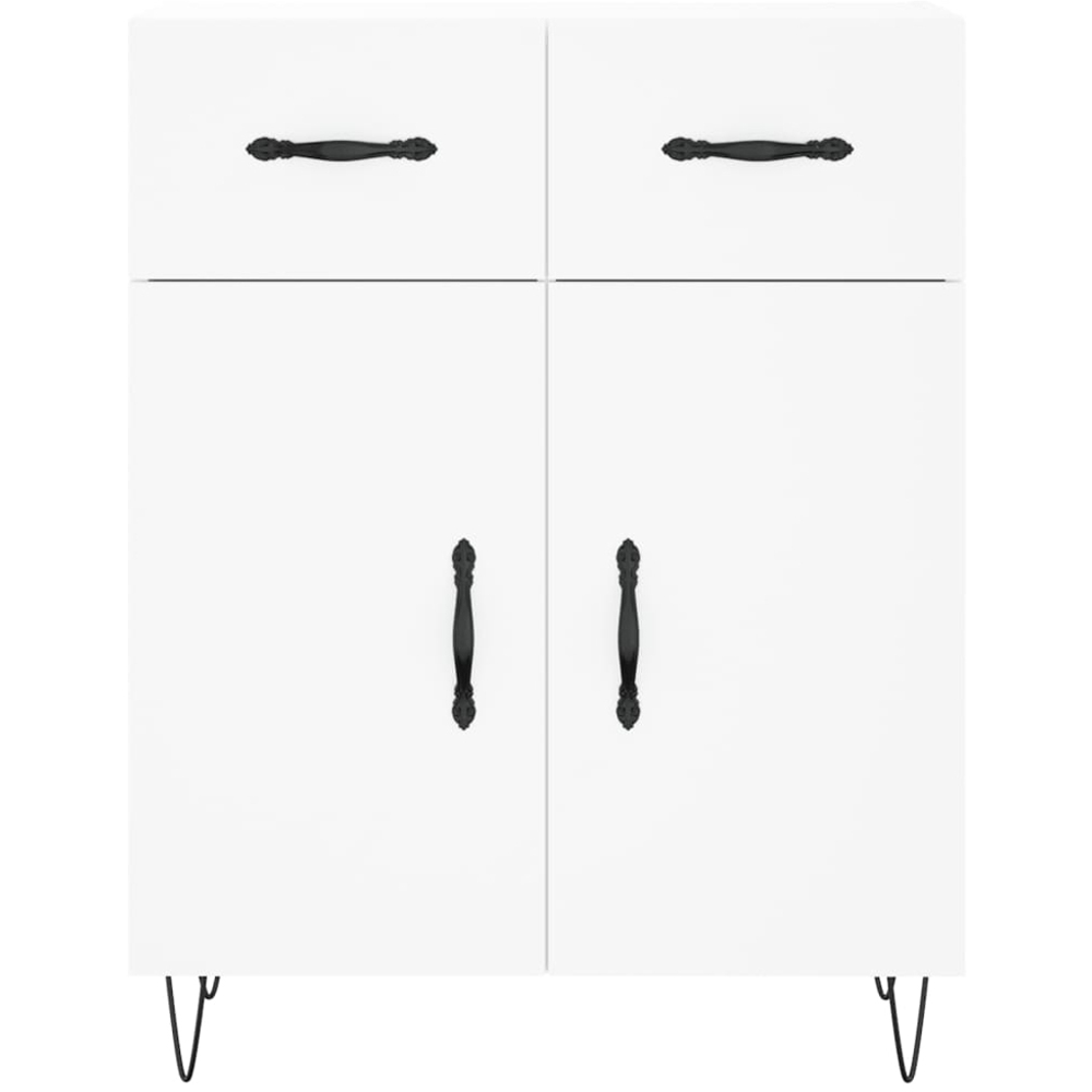 vidaXL 2 Door 2 Drawer White Sideboard Image 6