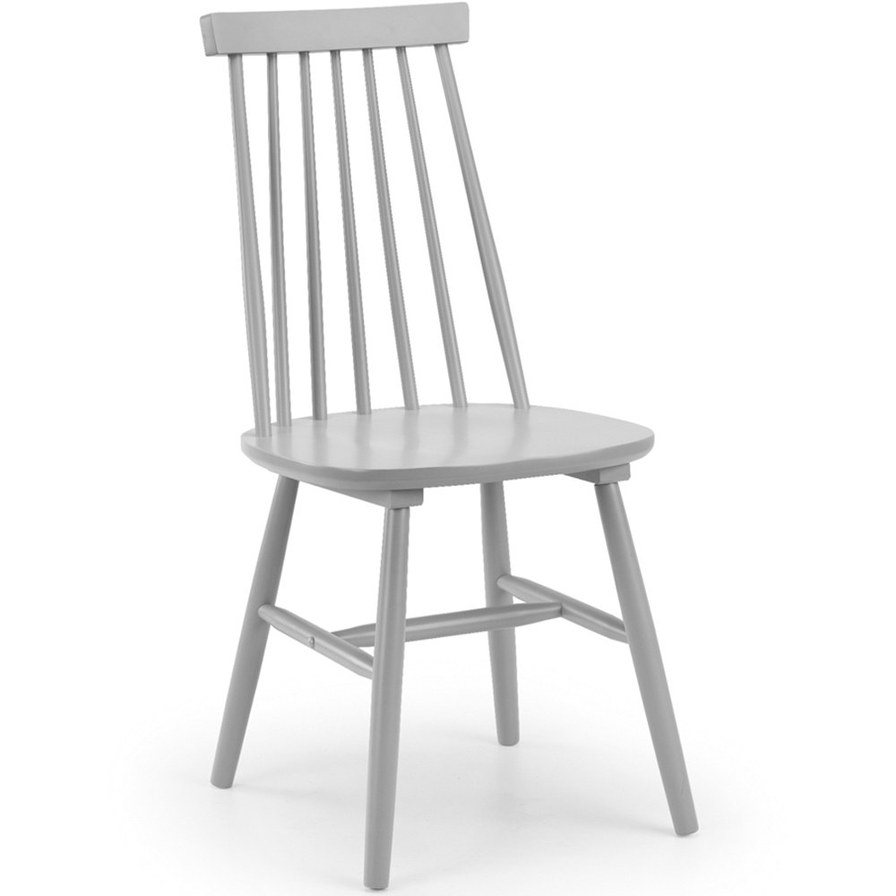 Julian Bowen Alassio Set of 2 Grey Dining Chair Image 3