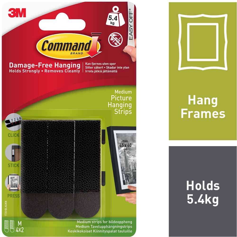 Command Damage Free Medium Picture Hanging Strips 4 pack Image 1