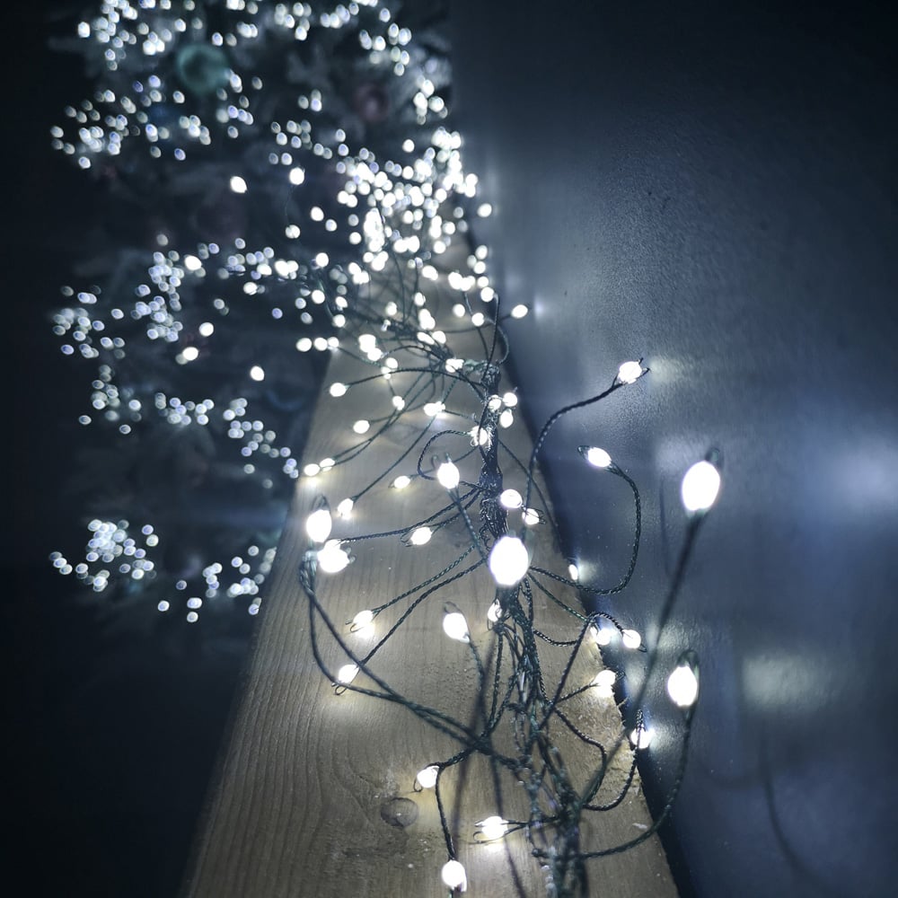 Samuel Alexander 288 White LED Christmas Garland Light Image 1