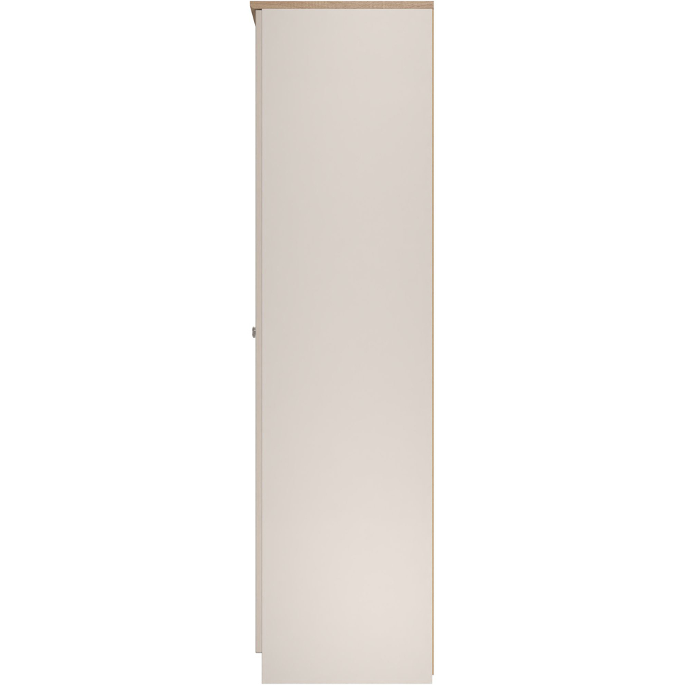 Crowndale Sussex 4 Door Kashmir Ash and Bardolino Oak Tall Mirror Wardrobe Ready Assembled Image 7