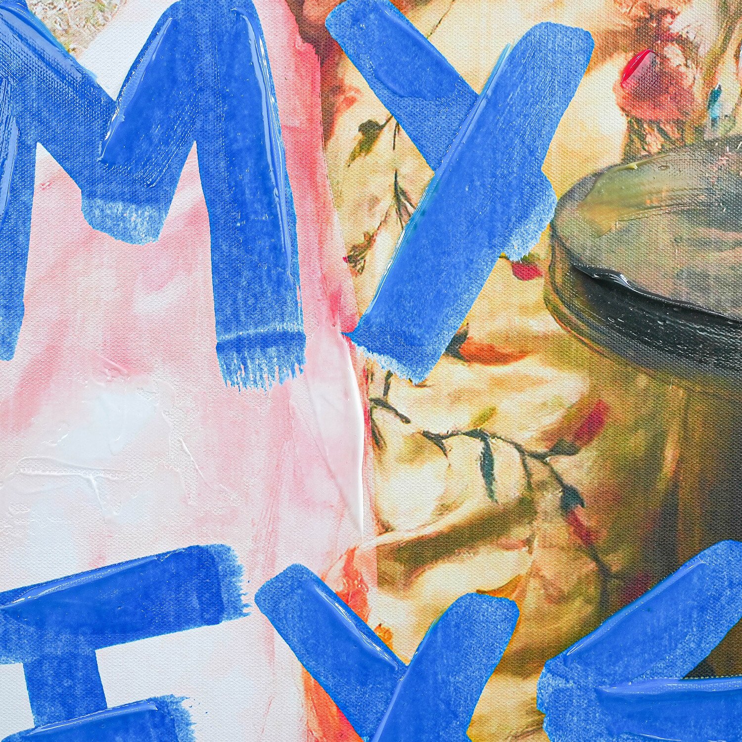 Not My Circus Vintage Hand Painted Canvas Red Image 14