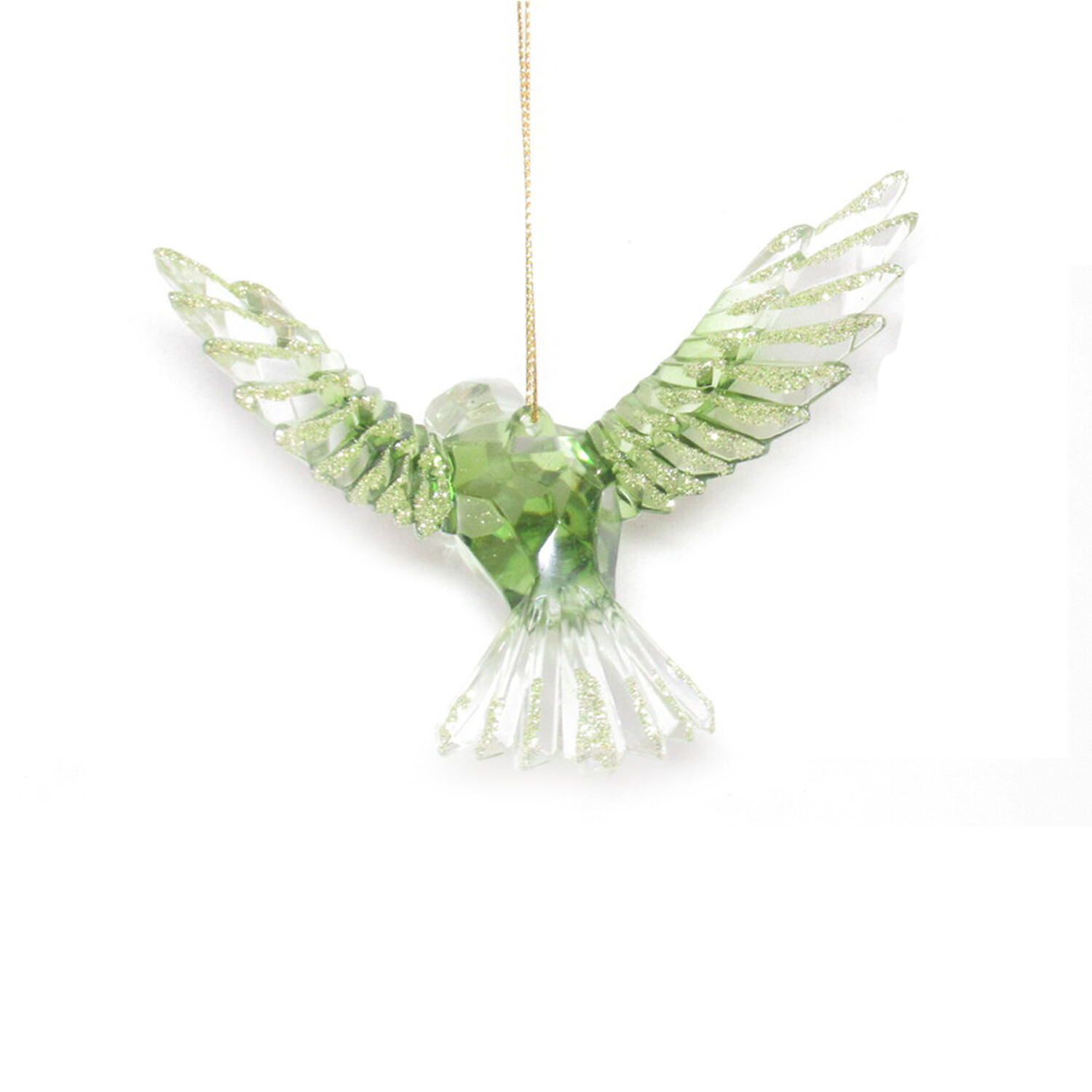 Ombre Green Hummingbird Hanging Decoration Image 4