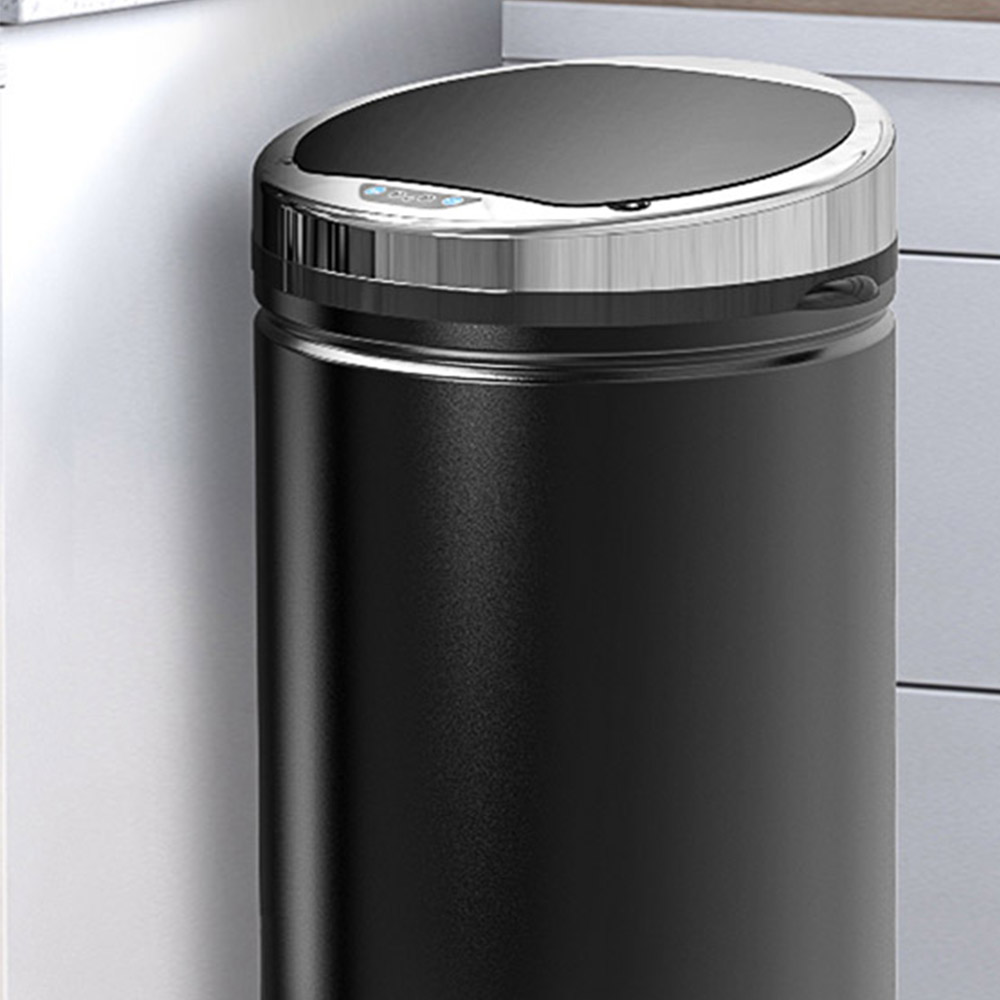 HOMCOM Black Stainless Steel Bin 42L Image 5