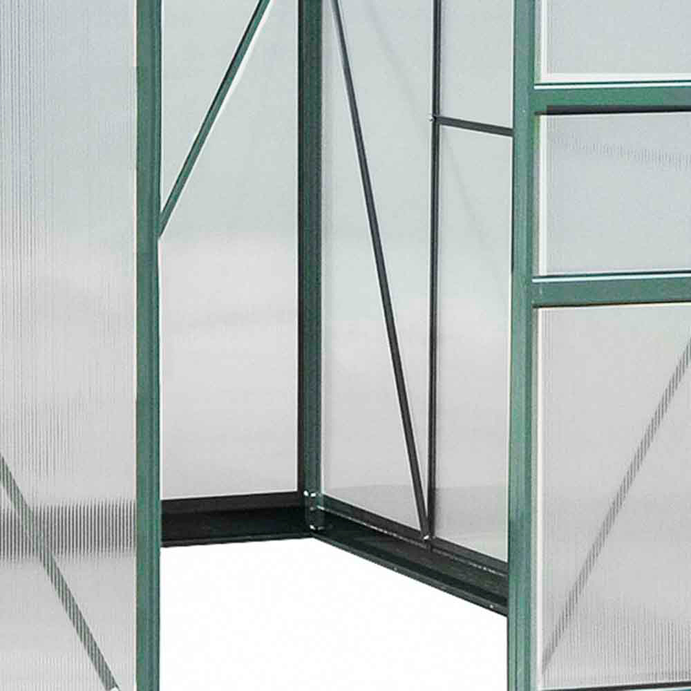 Outsunny Green Polycarbonate 6.2 x 8.2ft Greenhouse Image 6