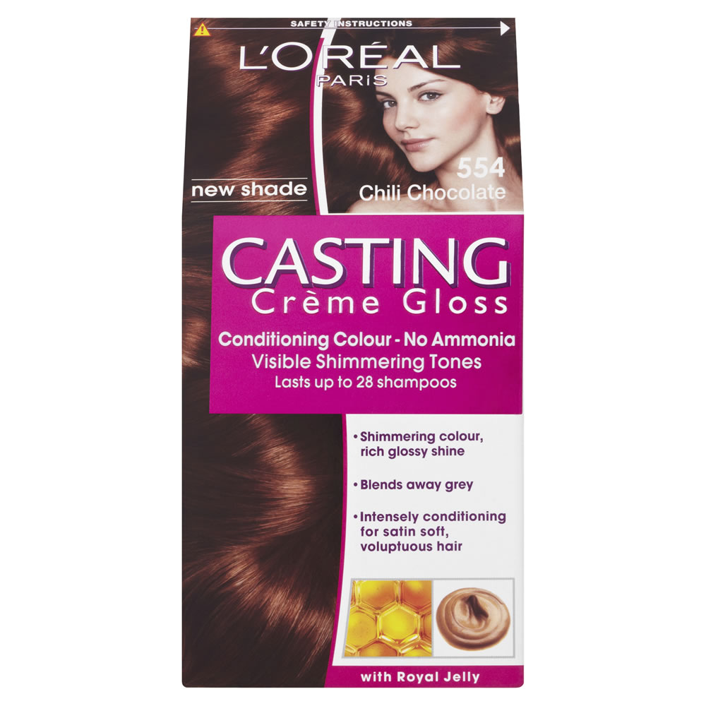 L'Oréal Paris Casting Creme Gloss Chilli Chocolate  Brown 554 Semi-Permanent Hair Dye Image
