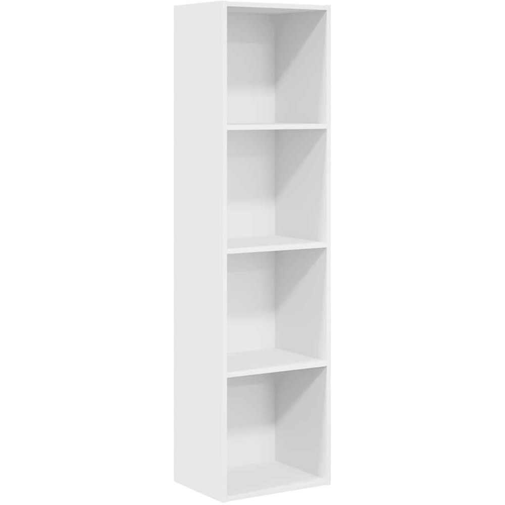 vidaXL 4 Shelf White Bookcase Image 2