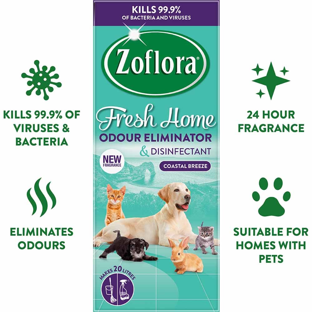 Zoflora Fresh Home Coastal Breeze 500ml Image 3