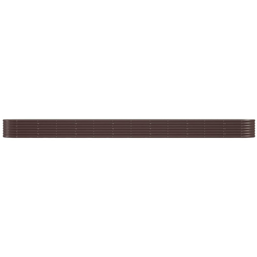 vidaXL Brown Galvanised Steel Raised Garden Bed 36 x 512 x 80cm Image 2