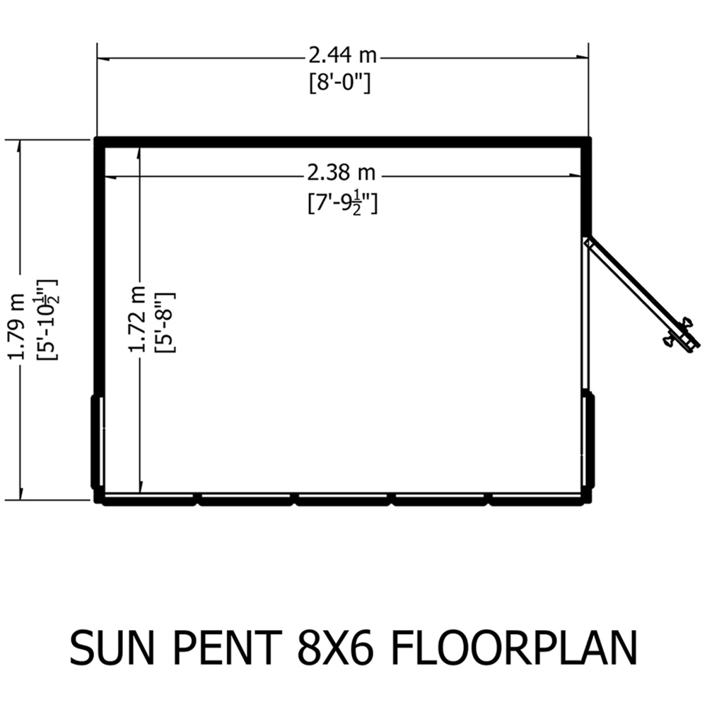 Shire Sun 8 x 6ft Pent Potting Shed Image 8