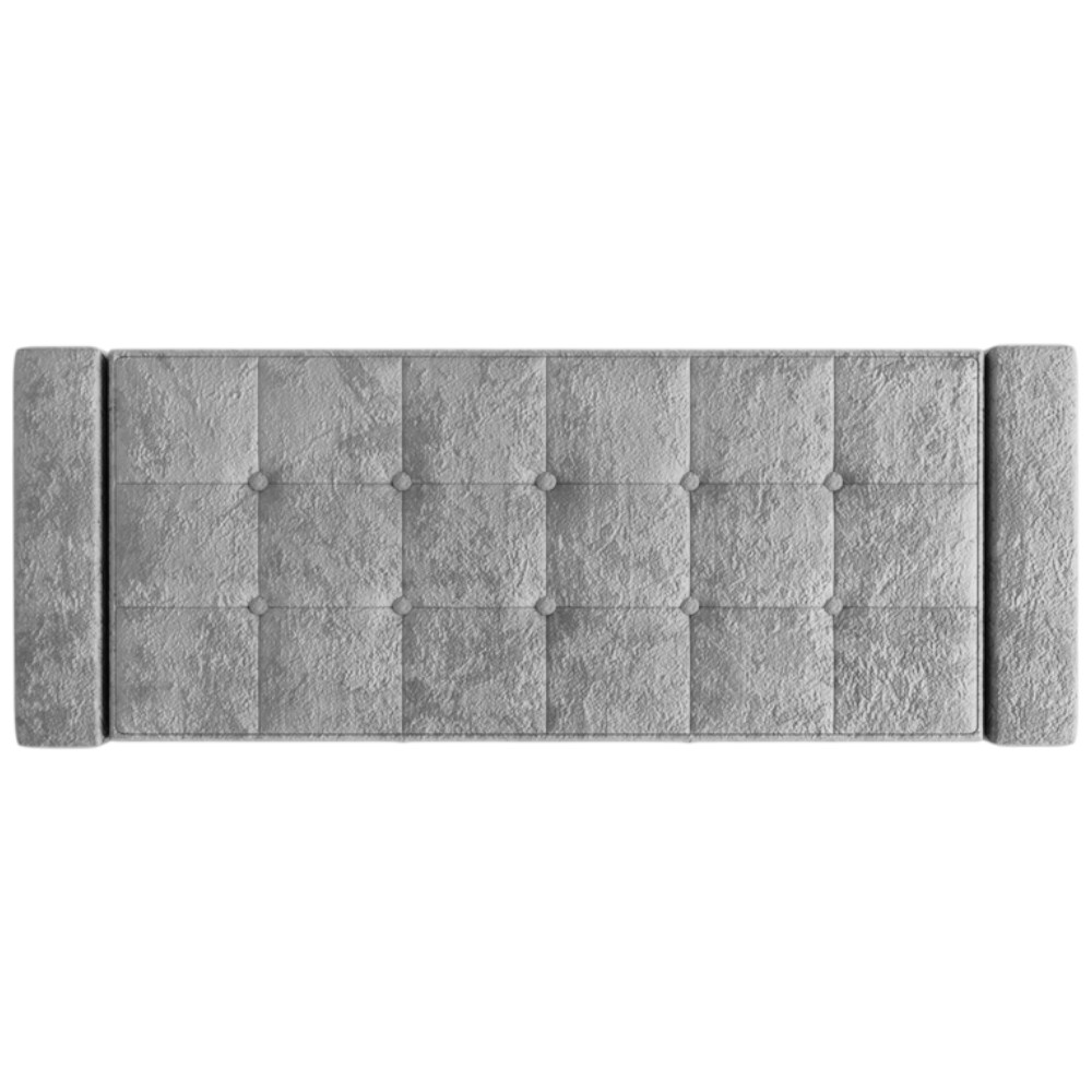 GFW Verona Grey Crushed Velvet Ottoman Storage Bench Image 5