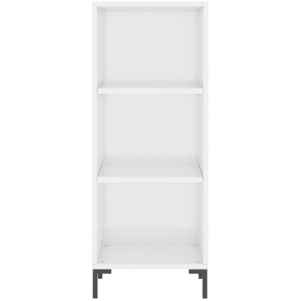 vidaXL 3 Shelf High Gloss White Narrow Sideboard Image 4