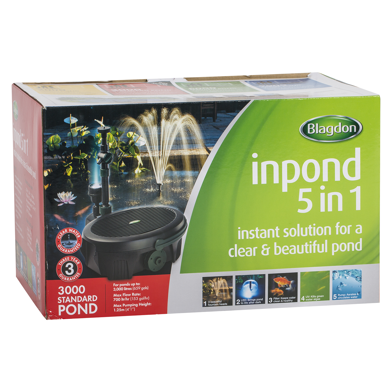 Blagdon Inpond 5 in 1 Pond Pump 3000L Image 2