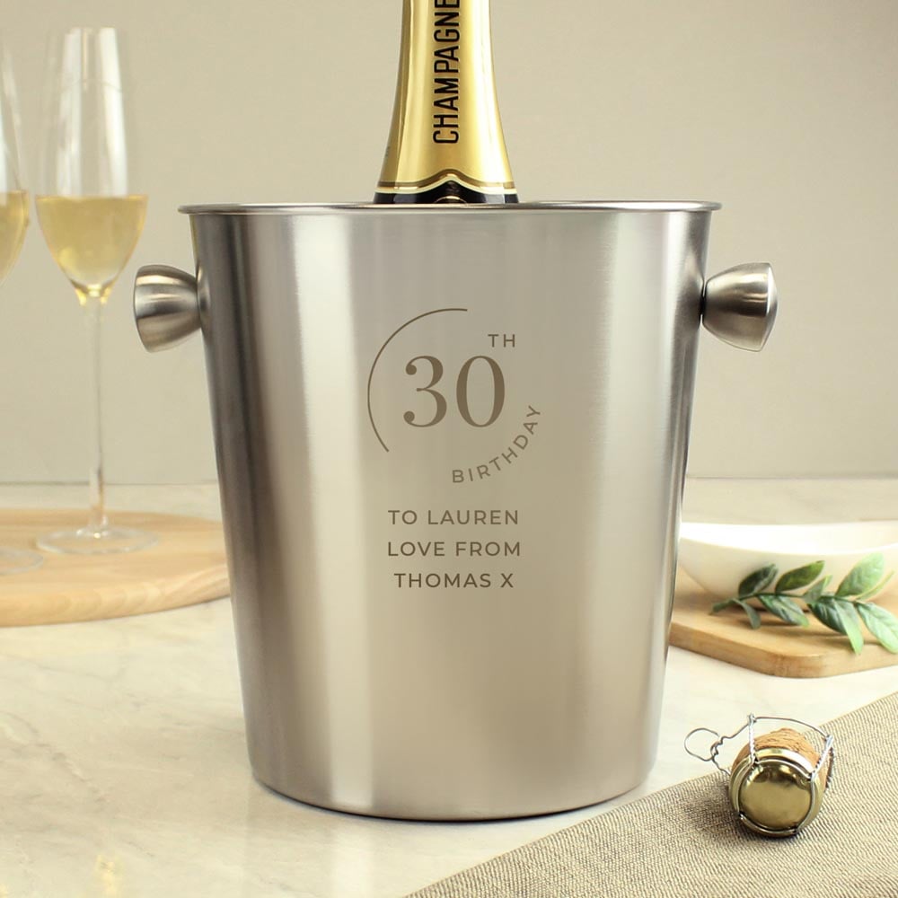 Personalised Memento Stainless Steel Ice Bucket Image 4