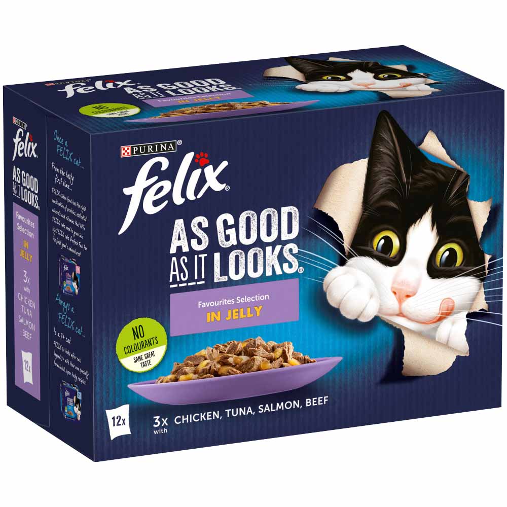 Purina Felix As Good As It Looks Favourites In Jelly Cat Food 100g Case of 4 x 12 Pack Image 3