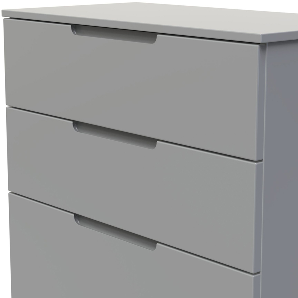 Crowndale Milan 4 Drawer Dusk Grey Deep Chest of Drawers Ready Assembled Image 5