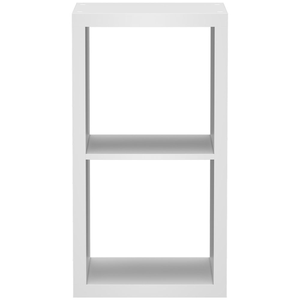 Clever Cube 2 Shelf White Storage Unit Image 3