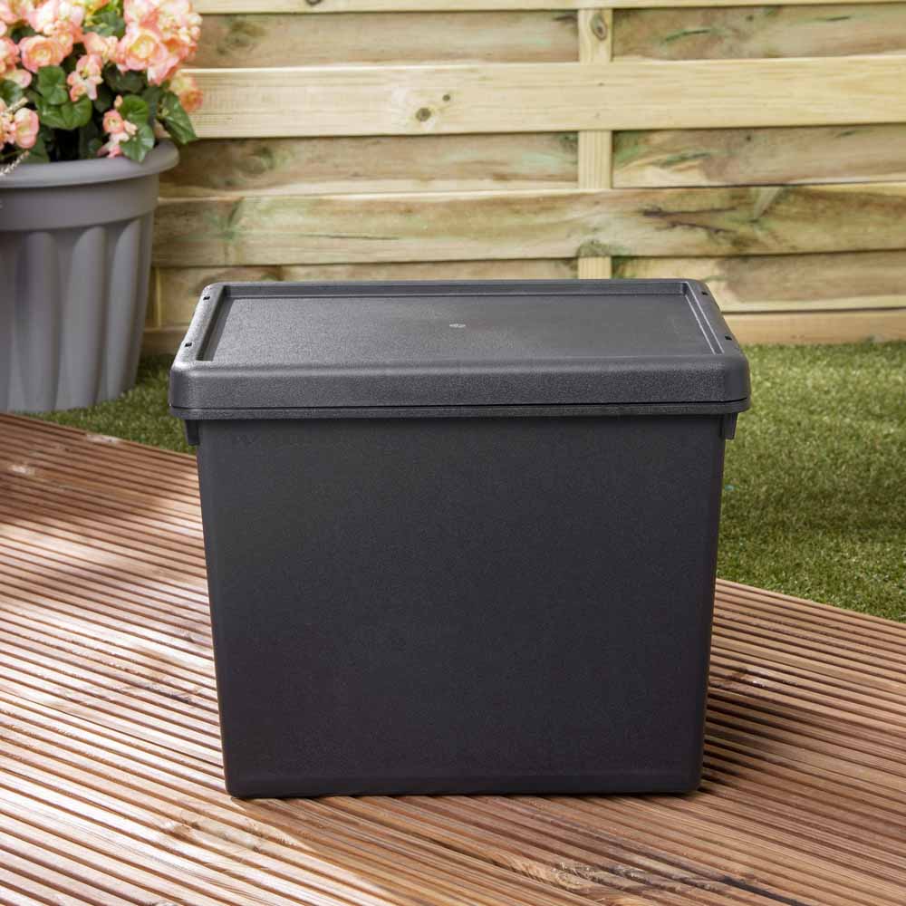 Wham 24L Black Recycled Storage Box 5 Pack Image 4