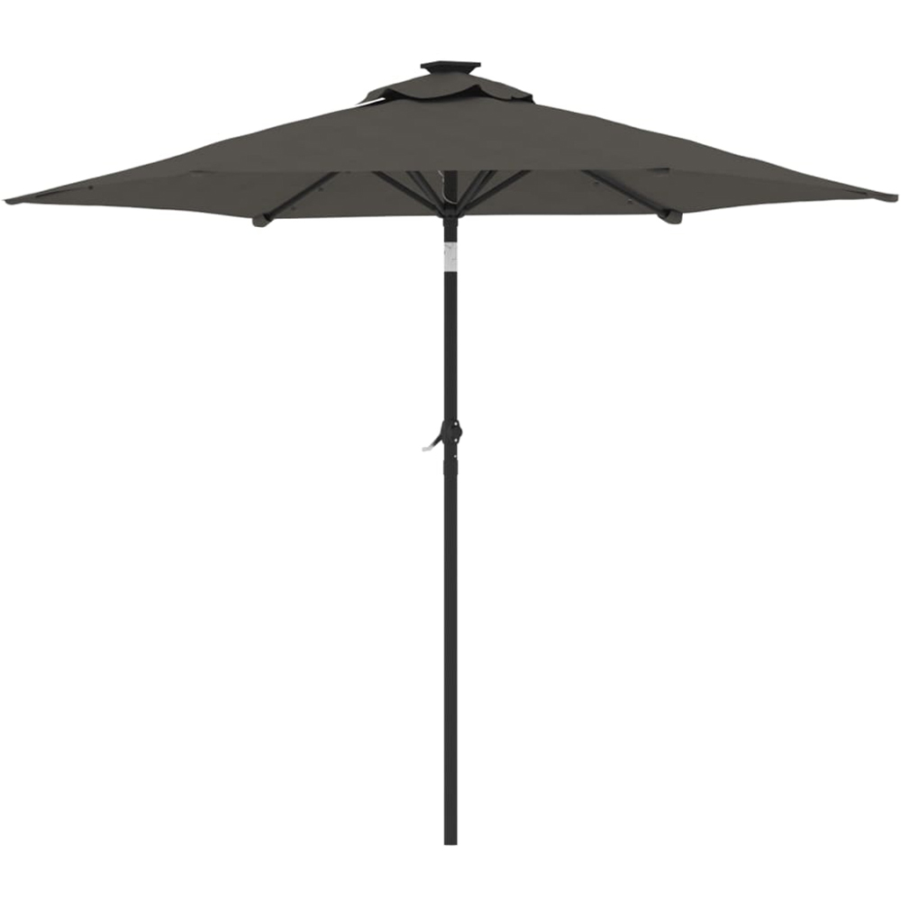 vidaXL Anthracite LED Light Garden Parasol with Steel Pole 2.25m Image 5