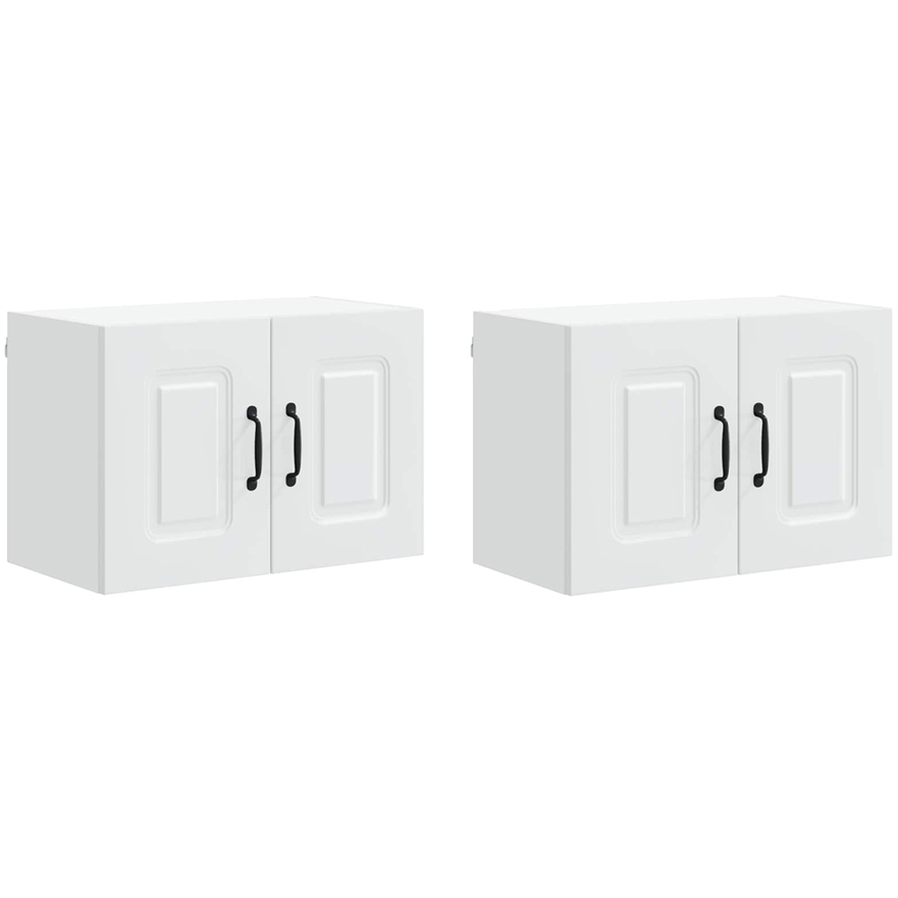 vidaXL Kalmar 2 Door White Wall Mounted Kitchen Cabinet Set of 2 Image 8