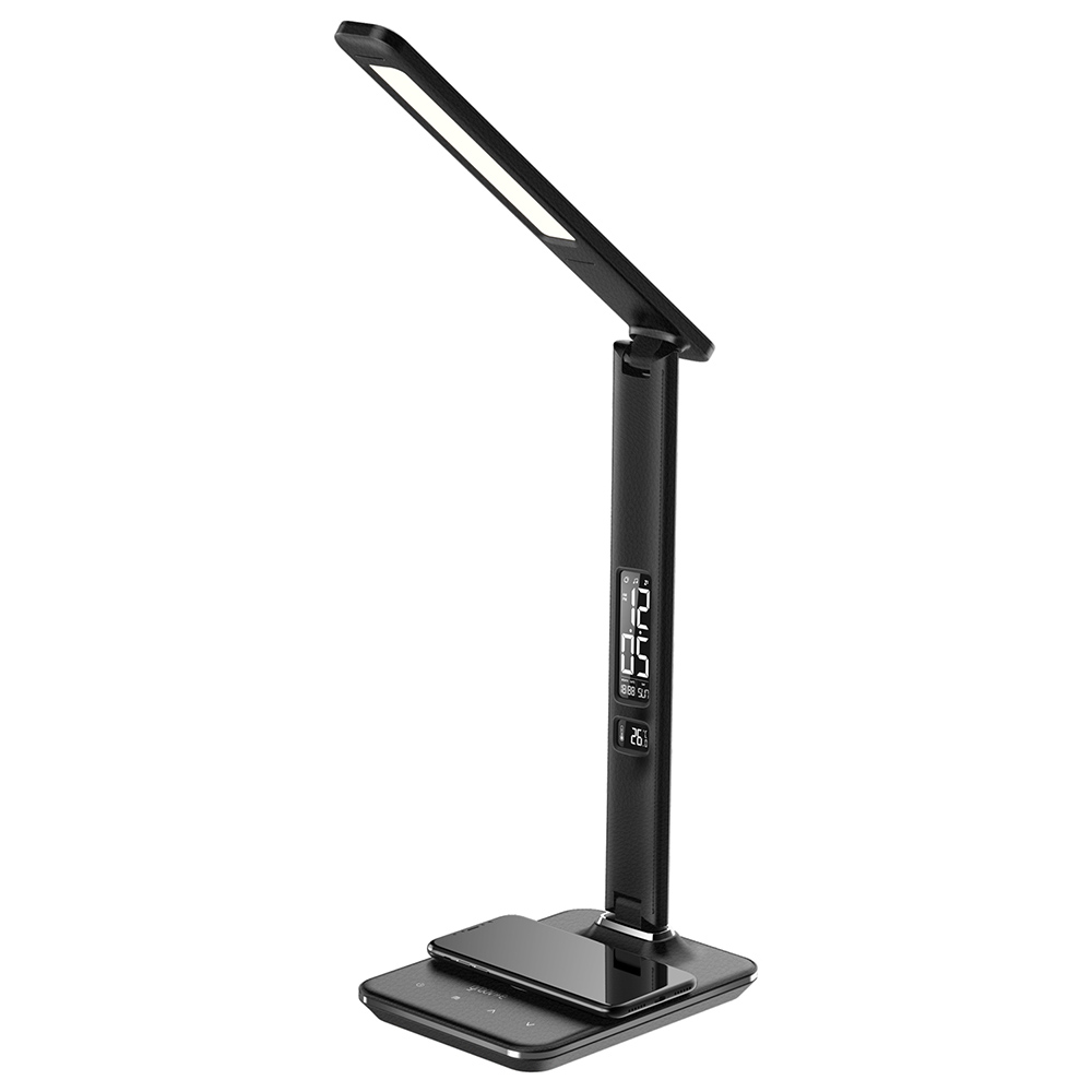 Groov-e Ares Black LED Desk Lamp with Wireless Charging Image 5