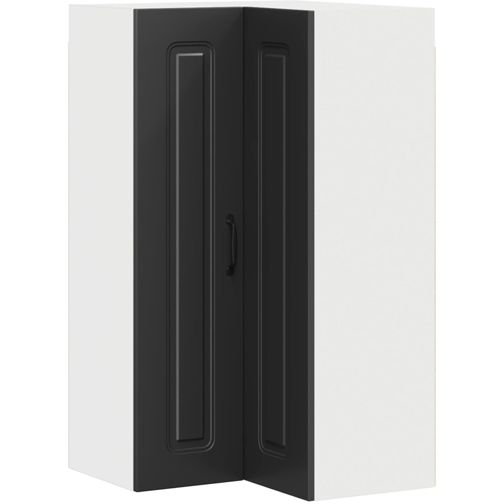 vidaXL 2 Door Black Kitchen Wall Corner Cabinet Image 2