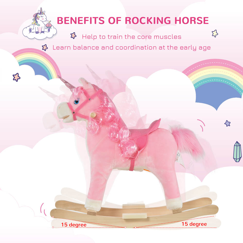 Tommy Toys Rocking Horse Unicorn Toddler Ride On Pink Image 5